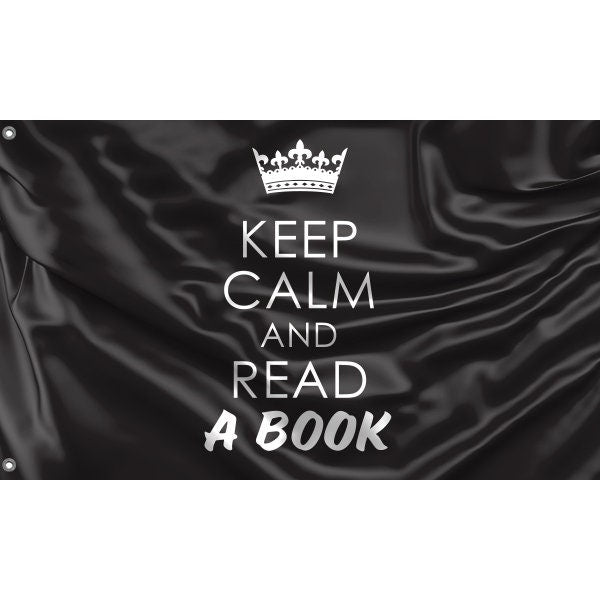 Keep Calm And Read A Book Flag