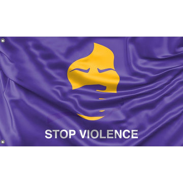 Stop Violence Purple Flag