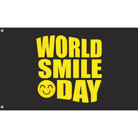 World Smile Day Black Flag