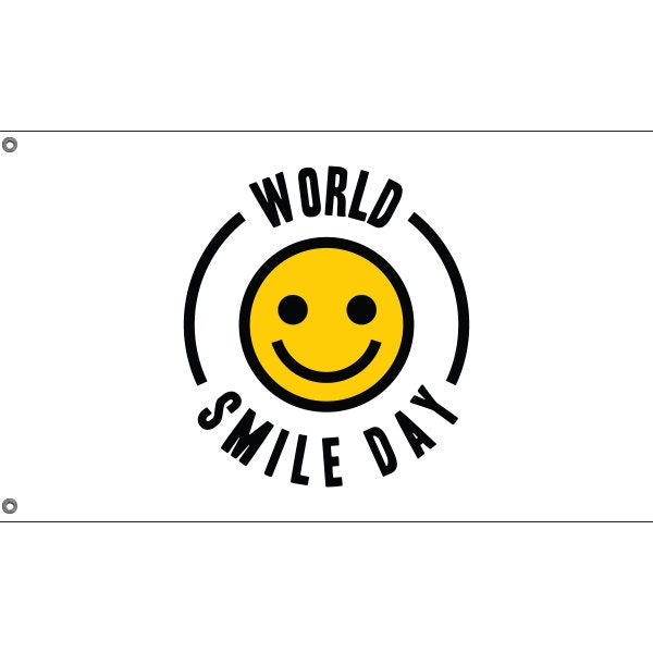 World Smile Day Minimalistic Flag