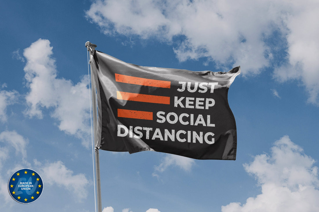 Just Keep Social Distancing Flag - Flag Republic