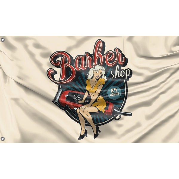 Barber Shop Retro Flag