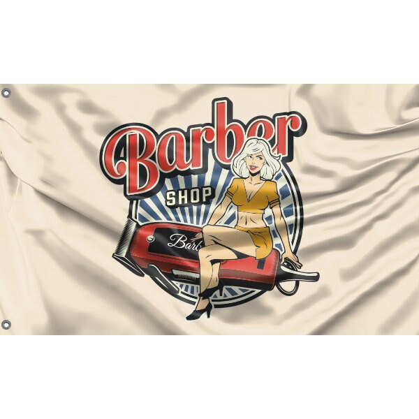 Barber Shop Retro Blonde Flag - Flag Republic