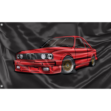 Red Drift Car Flag