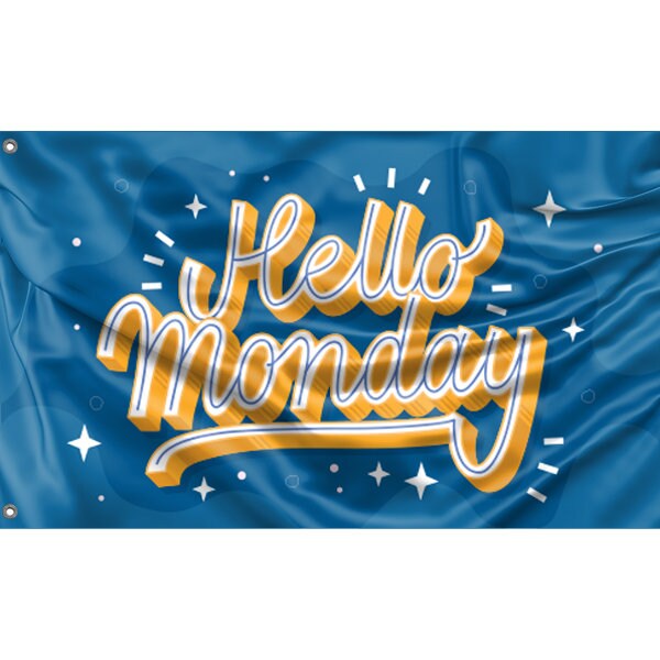 Hello Monday Blue Flag