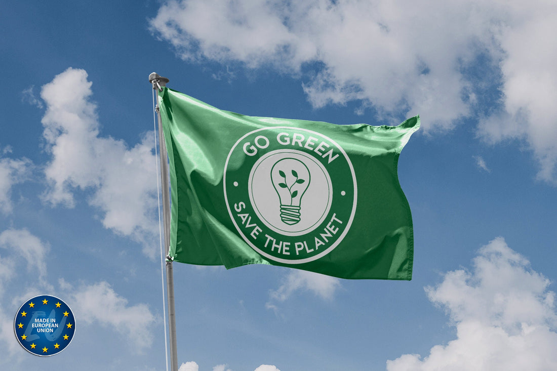 Go Green Save The Planet Flag