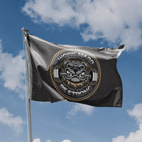 Work Hard Be Strong Dog Flag