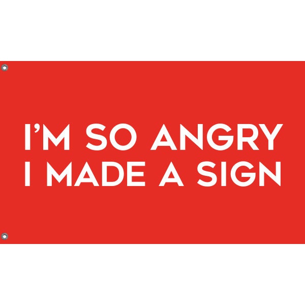 I'm So Angry, I Made A Sign Flag