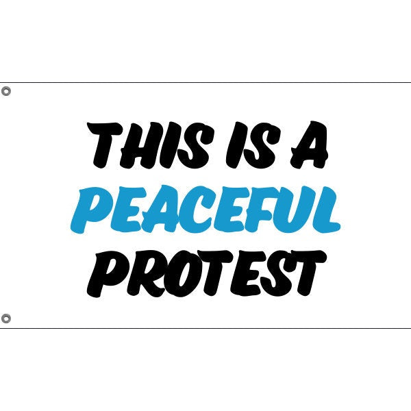 This Is A Peaceful Protest Flag - Flag Republic