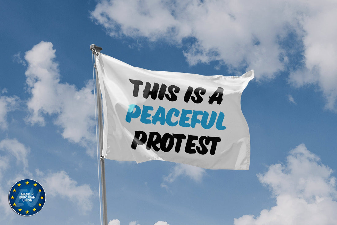 This Is A Peaceful Protest Flag - Flag Republic