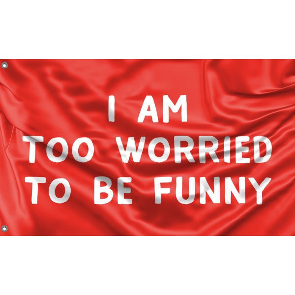 Too Worried To Be Funny Flag