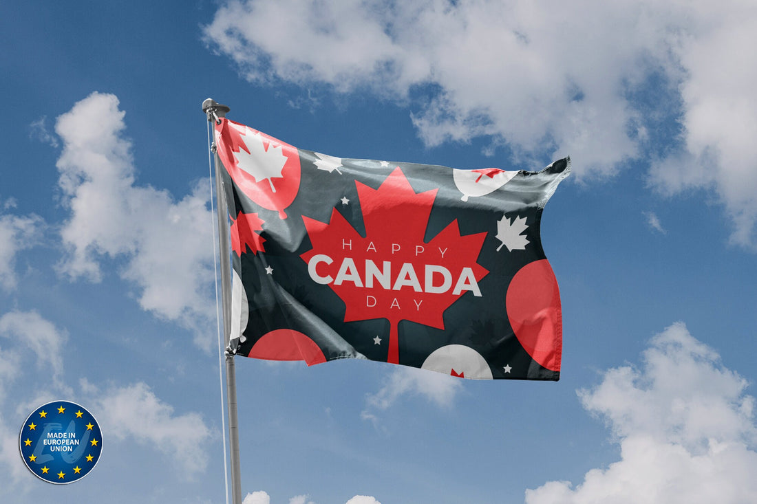 Happy Canada Day Balloons Flag