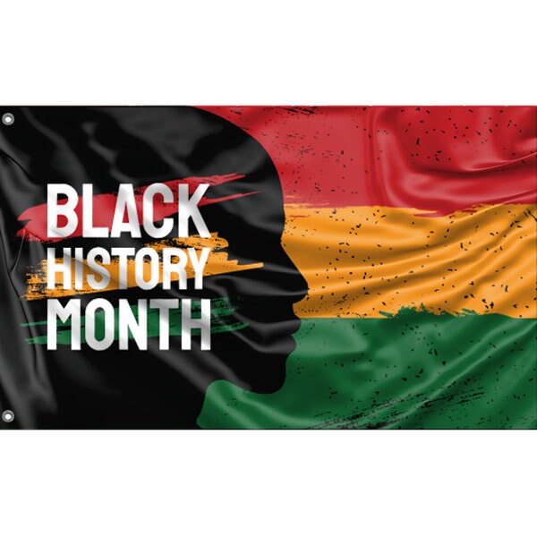 Black History Month Face Flag - Flag Republic