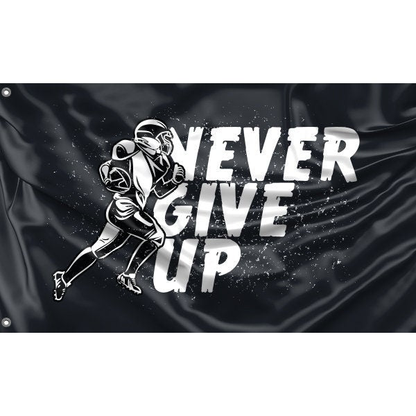 Never Give Up Astronaut Flag - Flag Republic