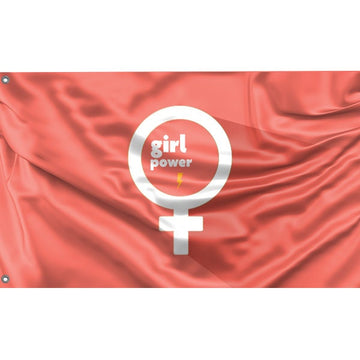 Girl Power Minimalistic Design Flag - Flag Republic