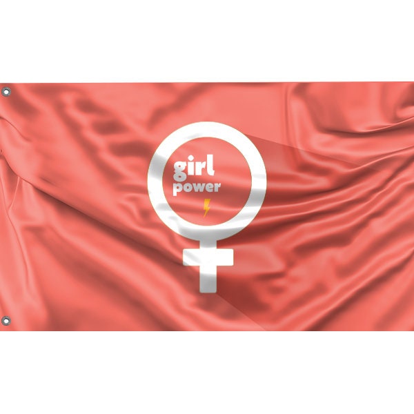 Girl Power Minimalistic Design Flag - Flag Republic