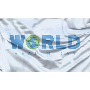 World Health Day Light Background Flag