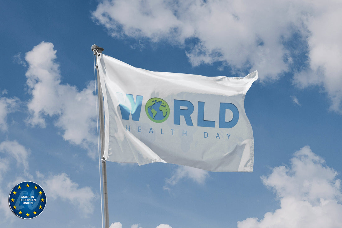 World Health Day Light Background Flag