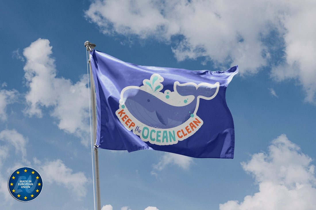 Keep The Ocean Clean Flag - Flag Republic