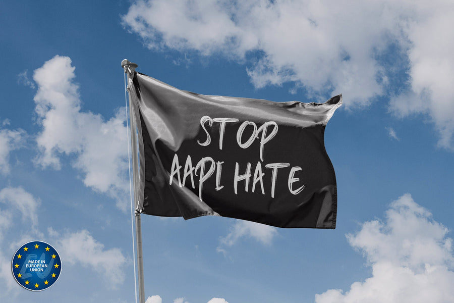 Stop AAPI Hate Black Flag