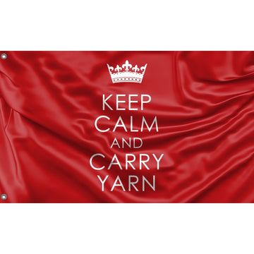 Keep Calm And Carry Yarn Flag - Flag Republic