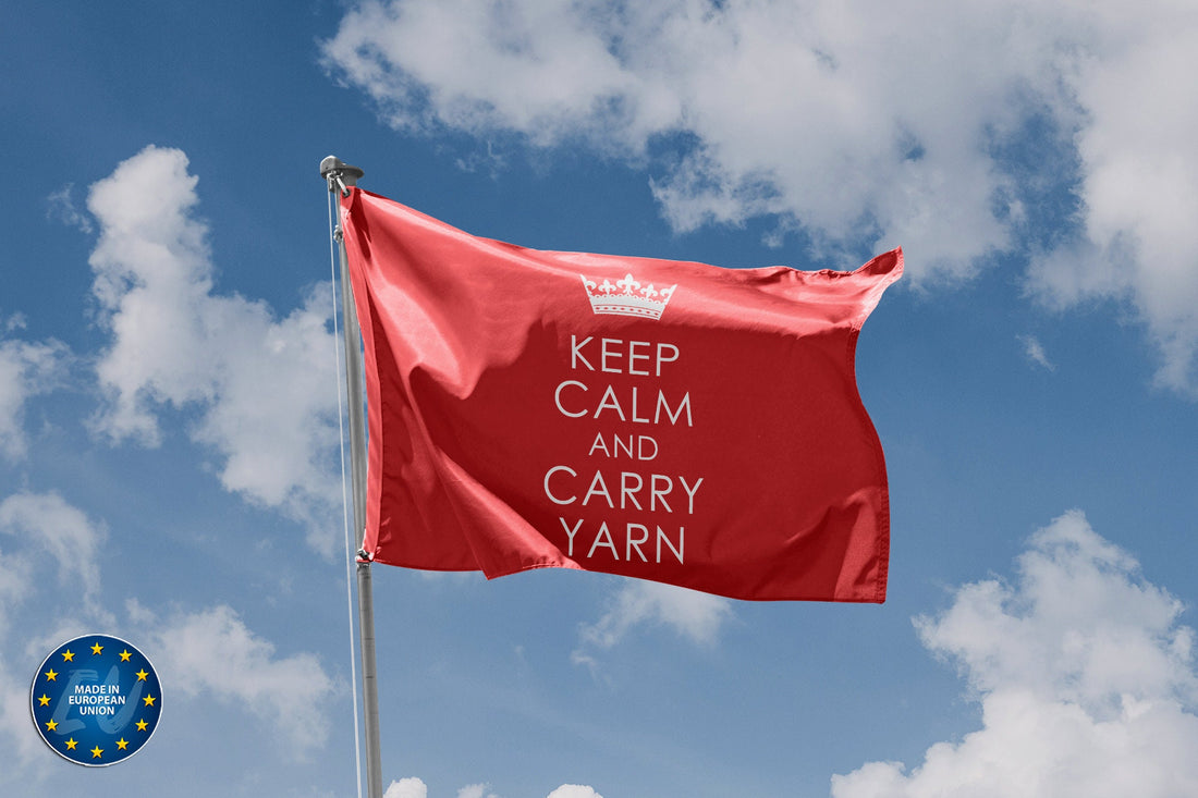 Keep Calm And Carry Yarn Flag - Flag Republic