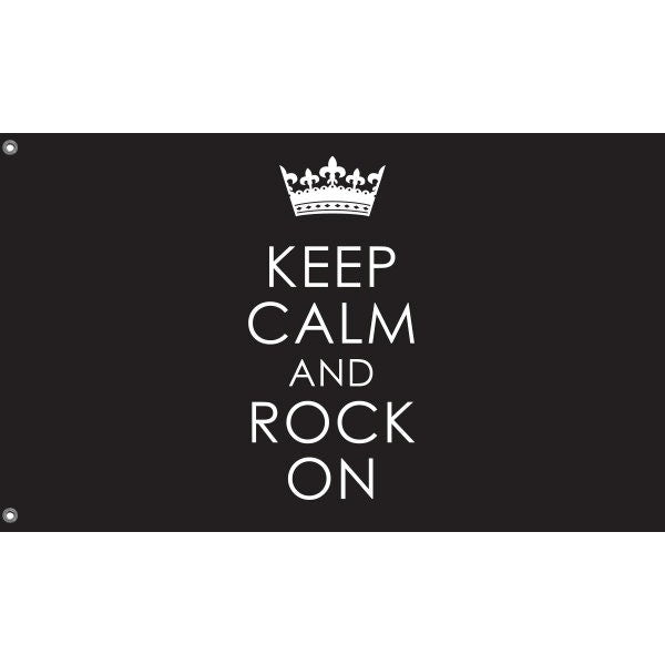 Keep Calm And Rock On Flag - Flag Republic