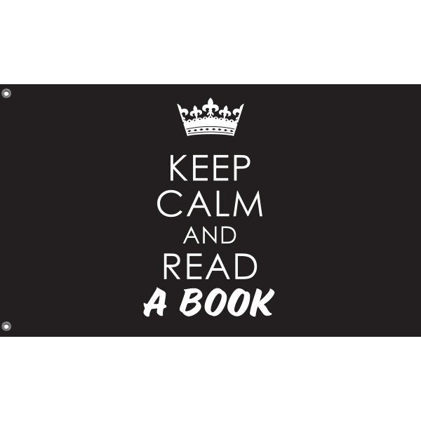 Keep Calm And Read A Book Flag