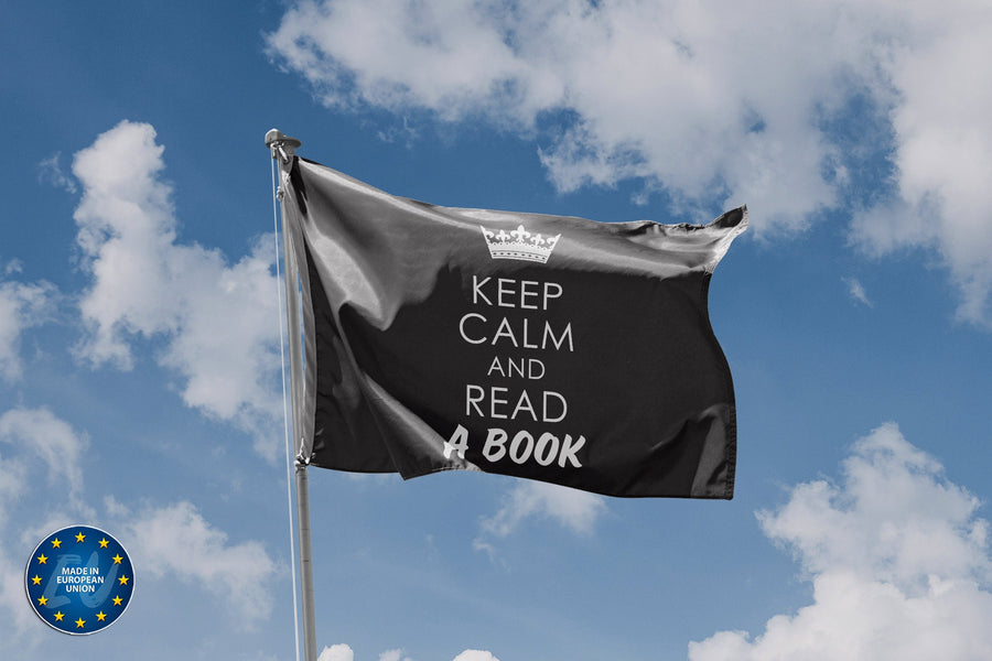 Keep Calm And Read A Book Flag