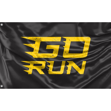 Go Run Black Yellow Flag