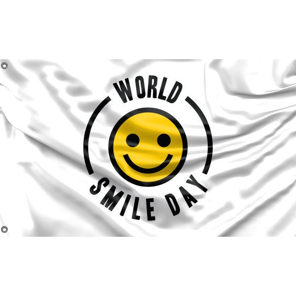 World Smile Day Minimalistic Flag