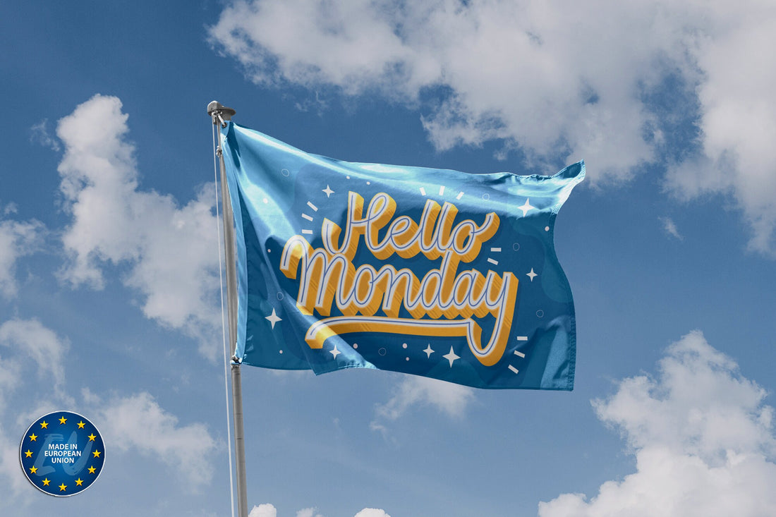 Hello Monday Blue Flag