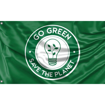 Go Green Save The Planet Flag