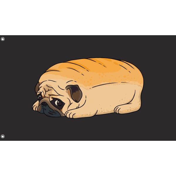 Pug Bread Flag