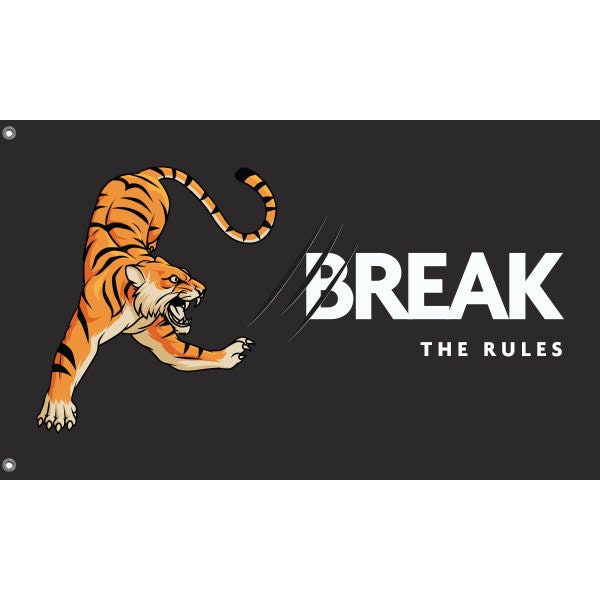 Break The Rules Tiger Flag