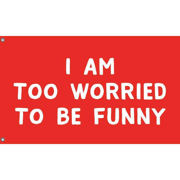 Too Worried To Be Funny Flag