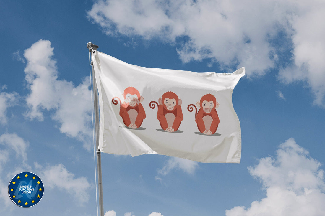 Three Wise Monkeys Flag