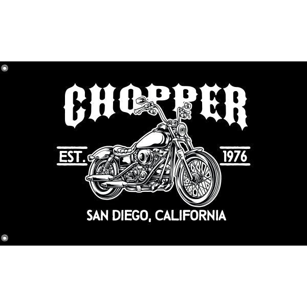 Chopper San Diego California Flag