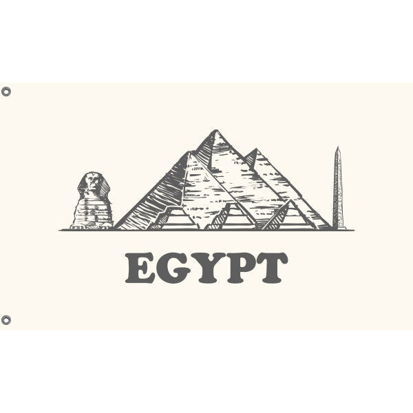 Egypt Minimalistic Draw Flag