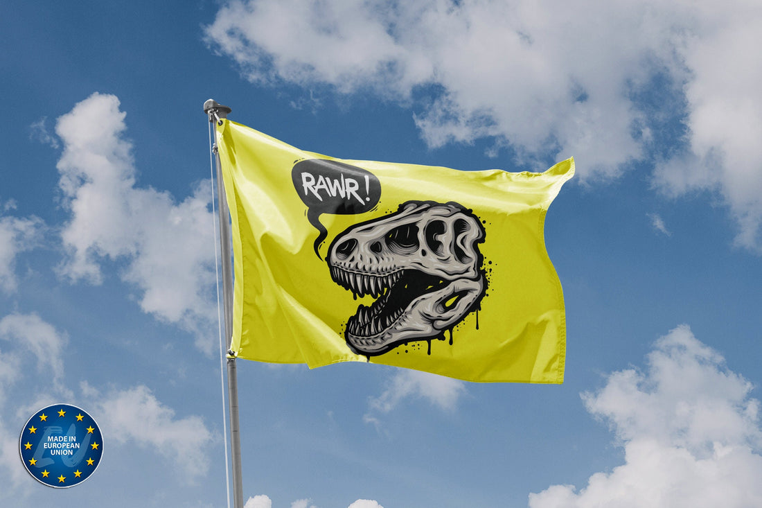 Dinosaur Skull Flag - Flag Republic