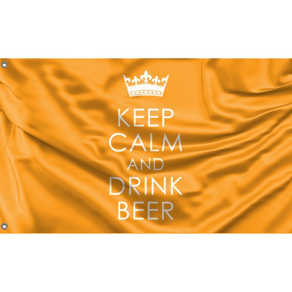 Keep Calm And Drink Beer Flag - Flag Republic