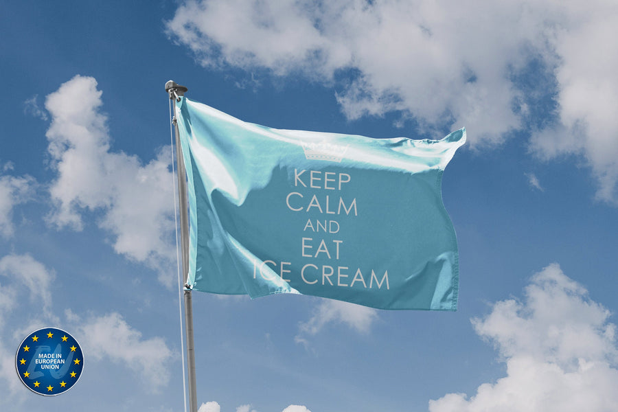 Keep Calm And Eat Ice Cream Flag