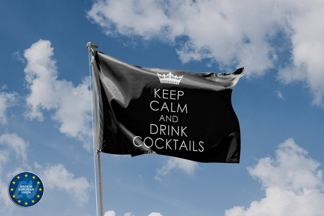 Keep Calm And Drink Cocktails Flag