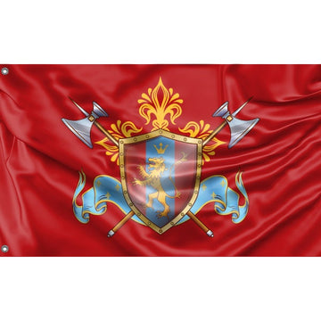 Knight Colorful Emblem Flag