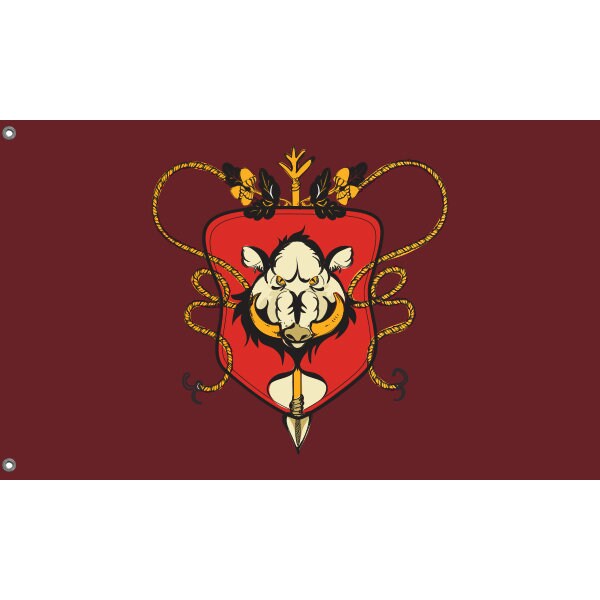 Heraldic Element With Hog Flag - Flag Republic