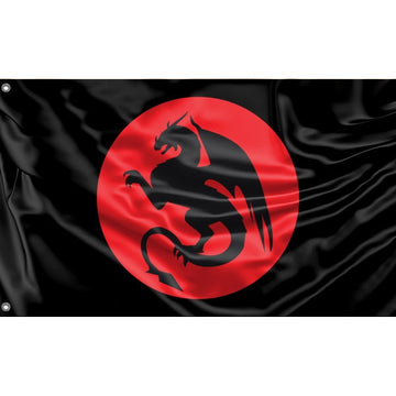 Dragon Silhouette Flag