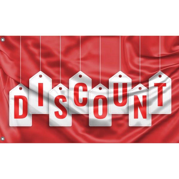 Discount Sign Flag