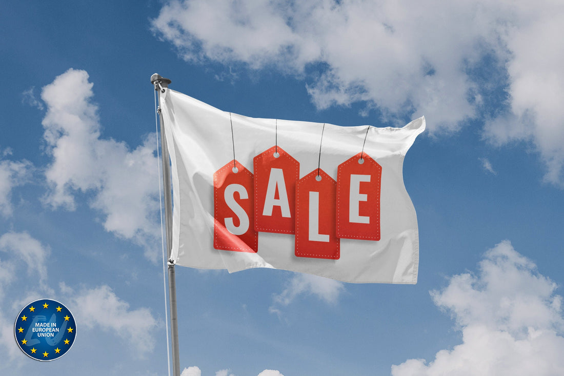 Sale Sign On White Flag - Flag Republic