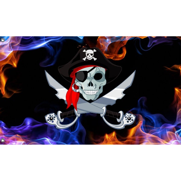 Flaming Pirate Flag