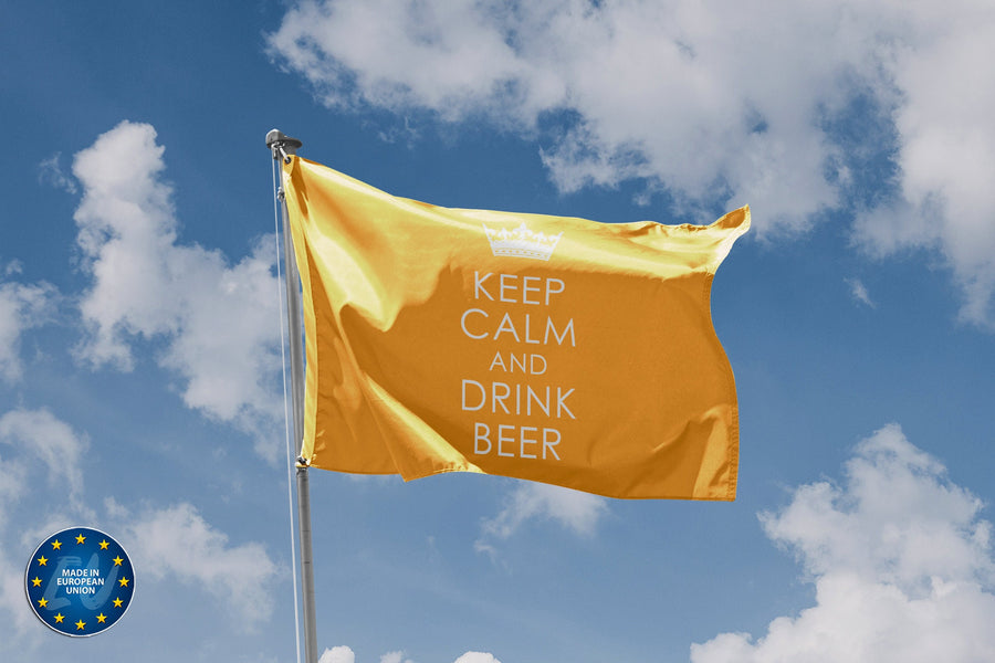 Keep Calm And Drink Beer Flag - Flag Republic